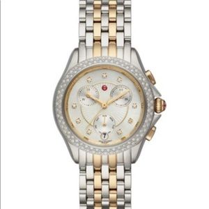 Michele Two tone Belmore Chronograph watch